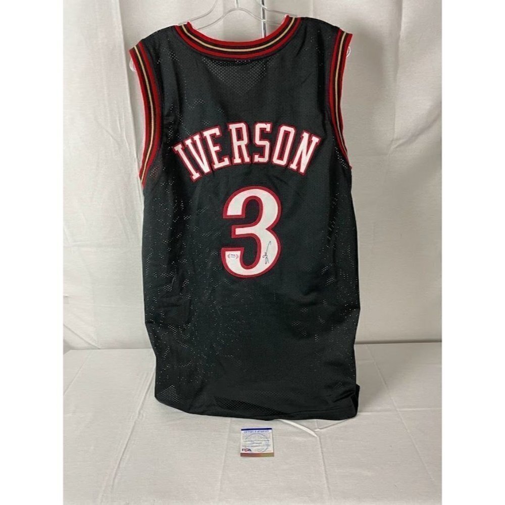 Allen Iverson signed autographed Philadelphia 76ers custom jersey PSA